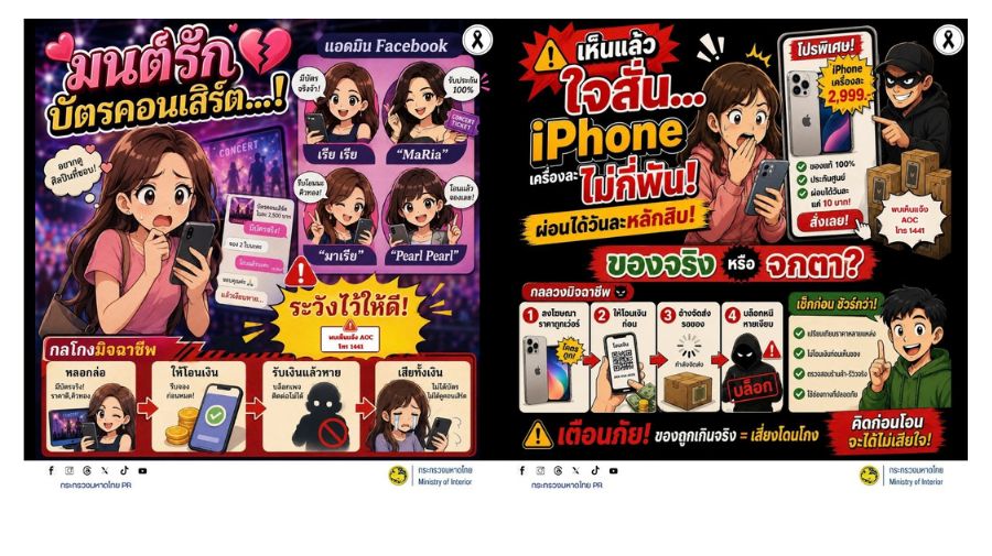 การรับรู้ภัยอาชญากรรมออนไลน์ต่อประชาชน